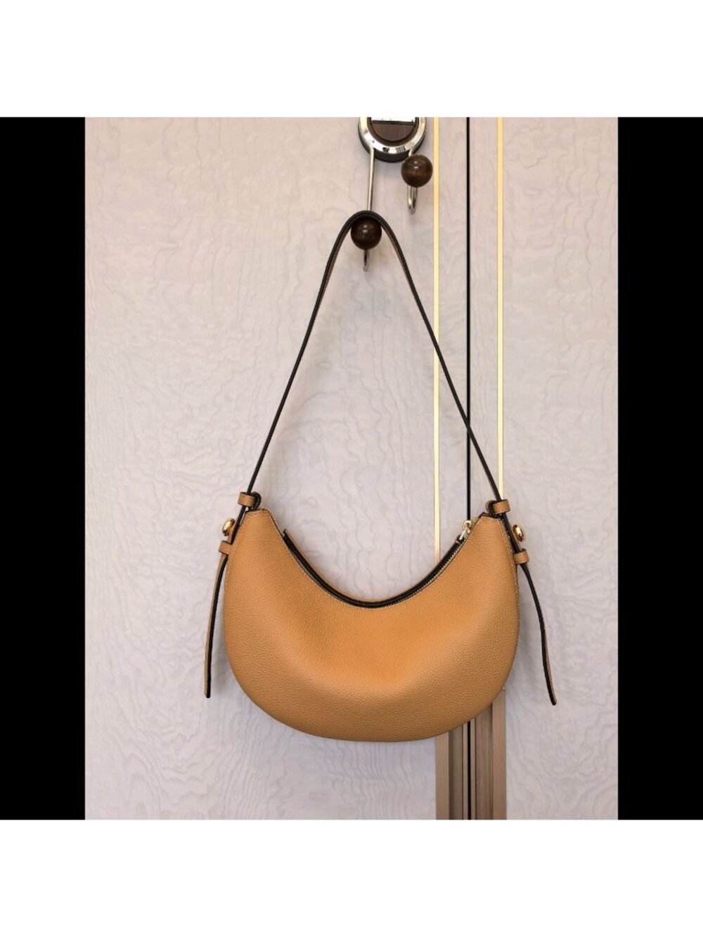 Tory Burch Romy Half Moon Shoulder Bag Tiramisu - Picture 6 of 14